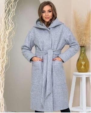 Пальто 176, світло сірий 3797542s6 фото