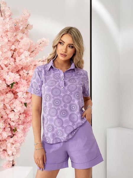 Костюм шорти і футболка, арт.350 бузковий 350 фото